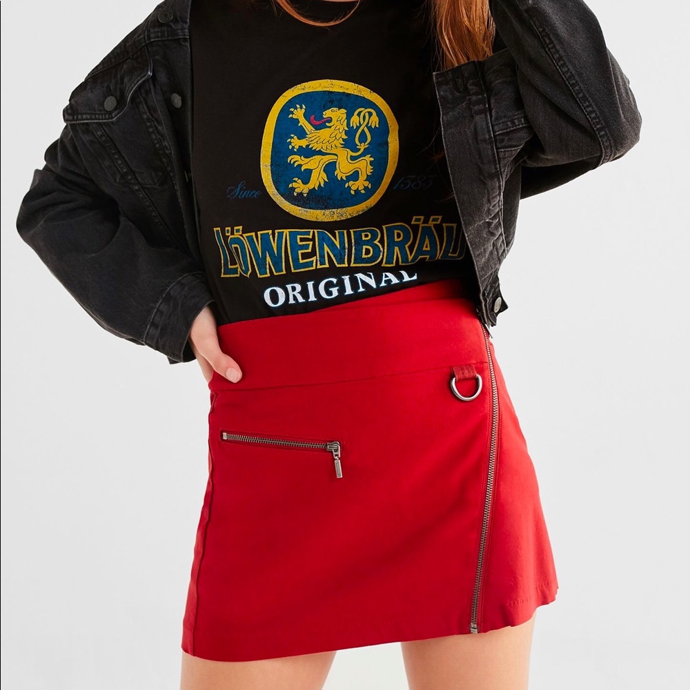 Urban Outfitter red Moto skirt!